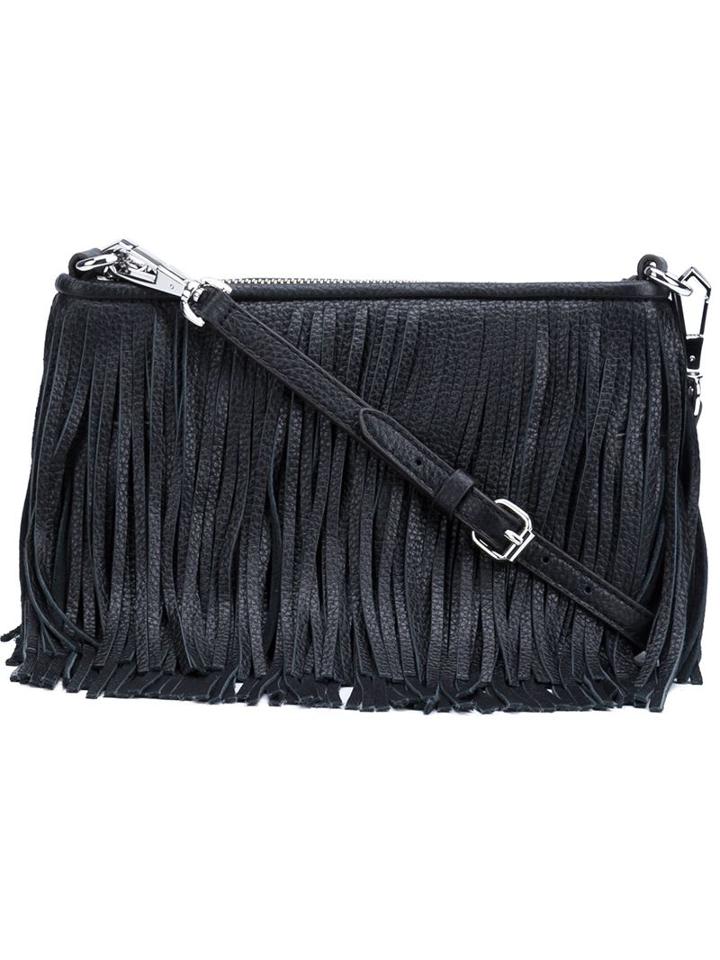 Rebecca Minkoff Fringed Cross Body Bag, Women's, Black