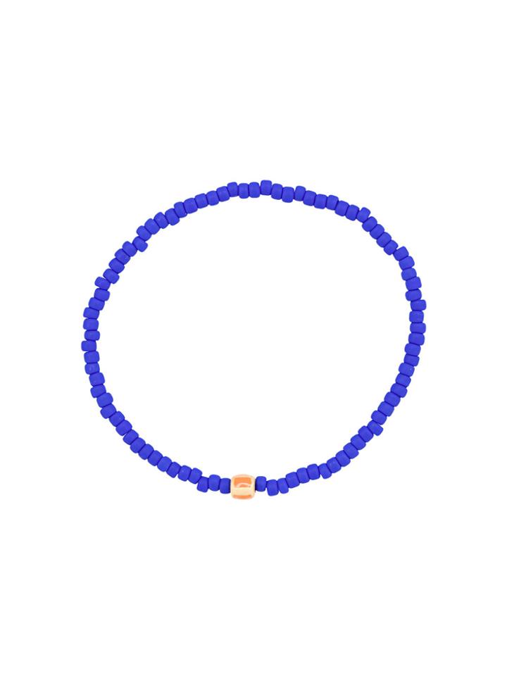Luis Morais Enameled Stripe Beaded Bracelet - Blue