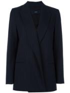 System Pinstripe Blazer, Women's, Size: Small, Blue, Polyester/wool