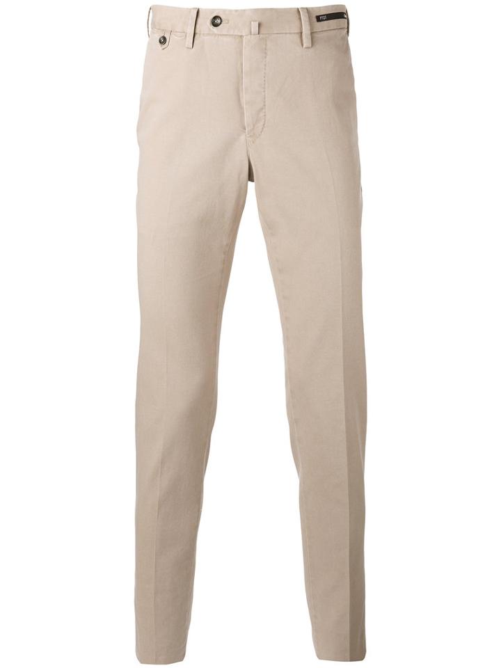 Pt01 - Chino Trousers - Men - Cotton/spandex/elastane - 56, Nude/neutrals, Cotton/spandex/elastane