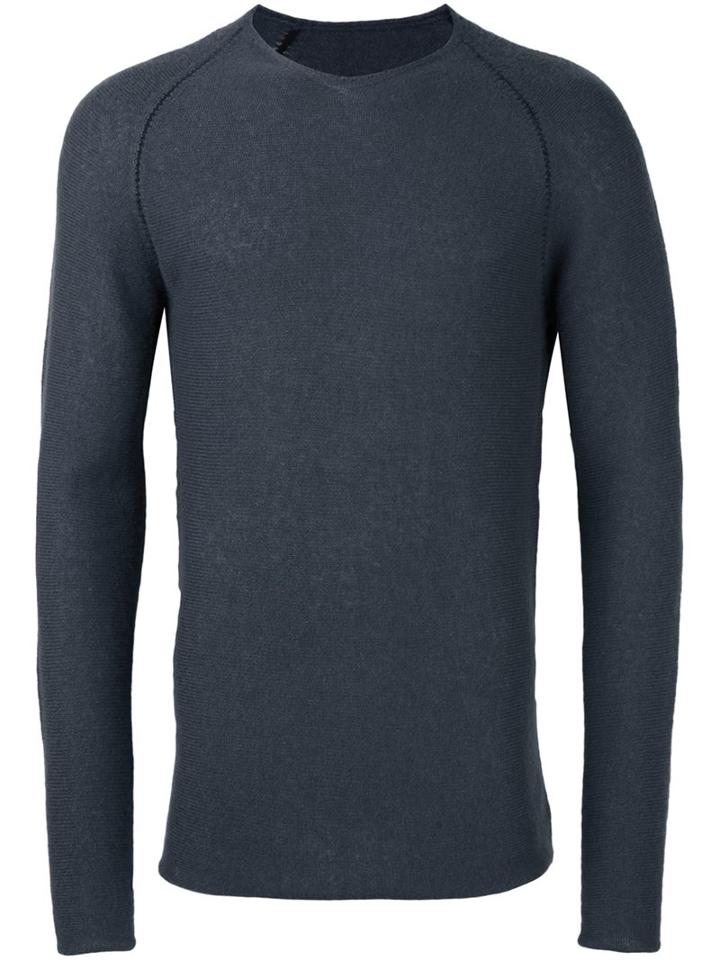Label Under Construction Zipped Seam Jumper, Men's, Size: 50, Grey, Silk/cashmere