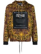 Versace Jeans Couture Barocco Print Hoodie - Yellow