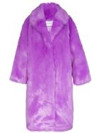 Stand Studio Clara Oversized Faux Fur Coat - Purple
