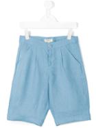 Cashmirino - Turn-up Bermuda Shorts - Kids - Linen/flax - 6 Yrs, Blue