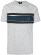 Fendi Contrast Panel Logo T-shirt - Grey