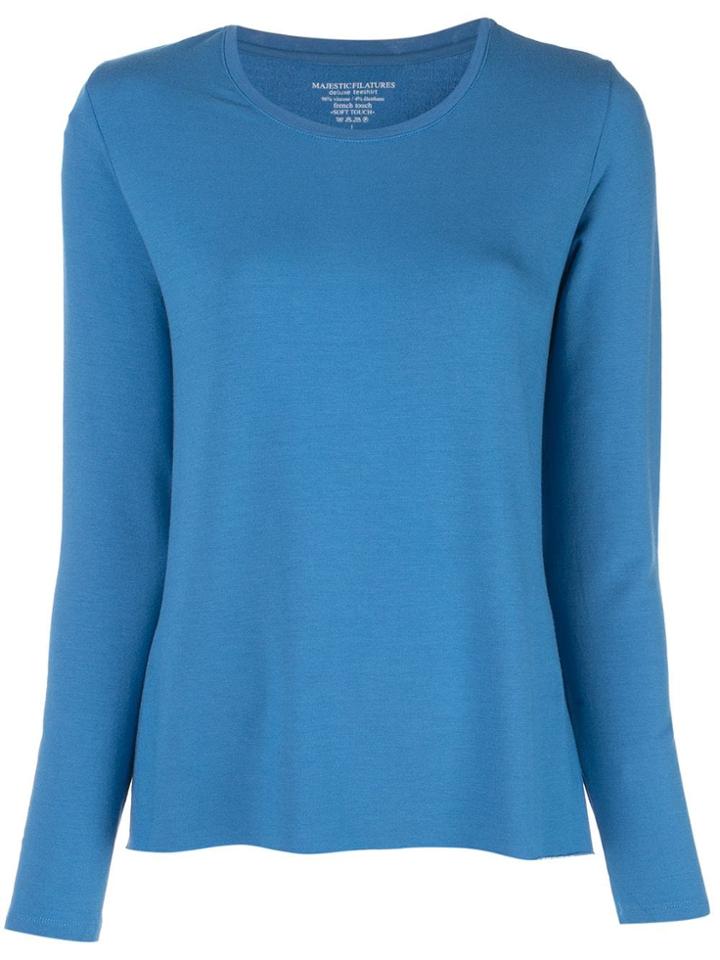 Majestic Filatures Long Sleeved Jersey Top - Blue