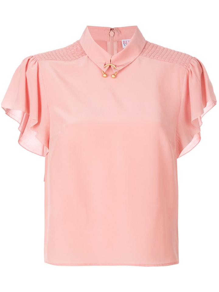Red Valentino Piercing Detail Blouse - Pink & Purple