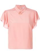 Red Valentino Piercing Detail Blouse - Pink & Purple