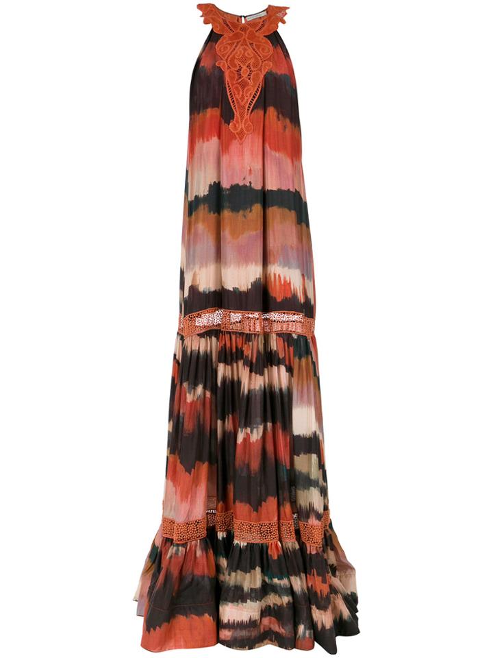 Martha Medeiros Silk Maxi Gown - Red