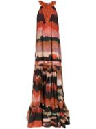 Martha Medeiros Silk Maxi Gown - Red