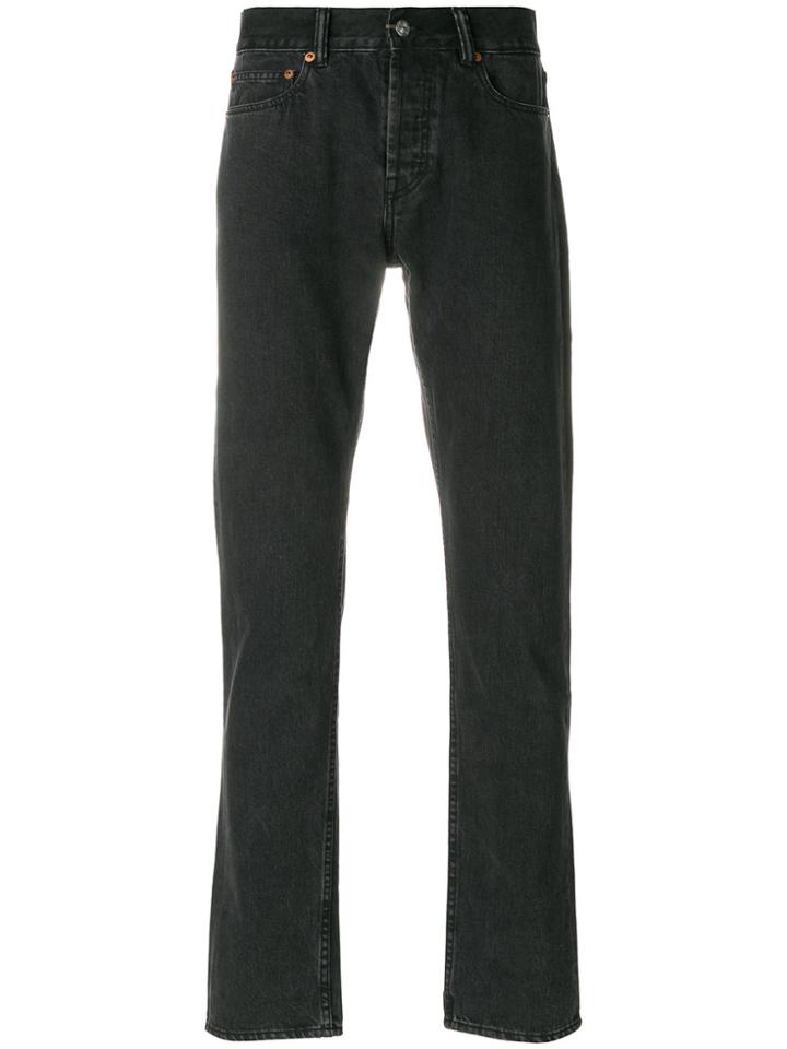 Our Legacy First Cut Stonewashed Jeans - Black