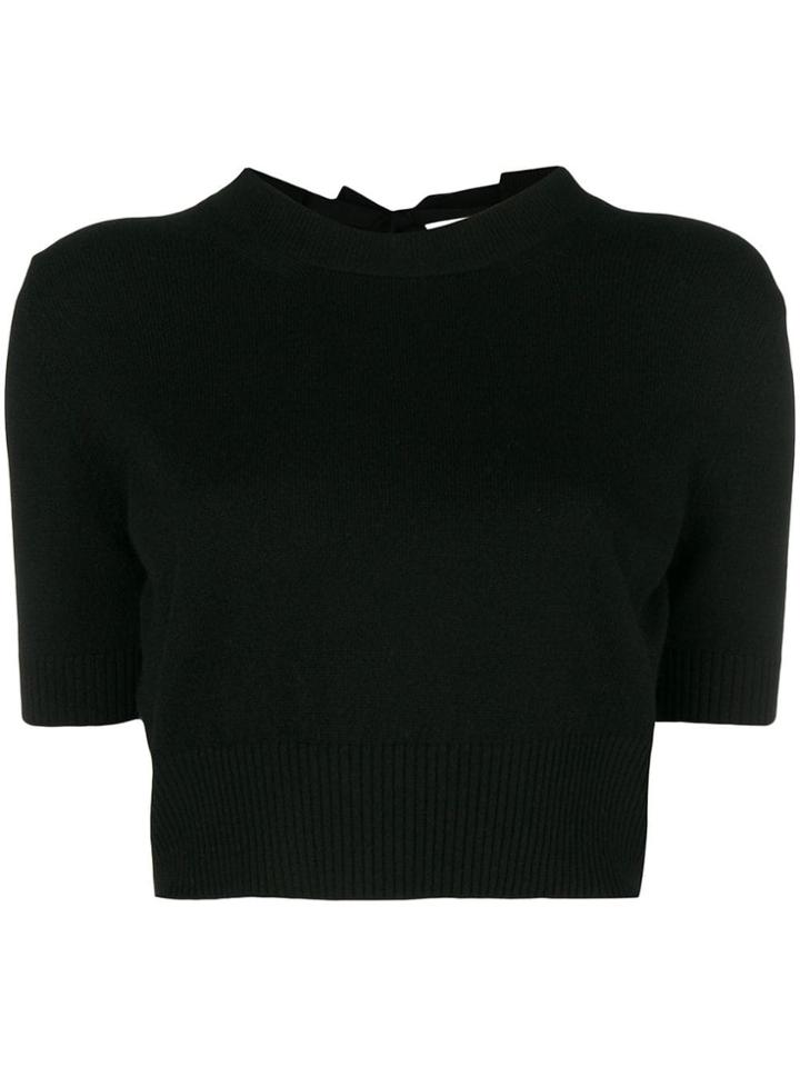 Altuzarra Cropped Shortsleeved Jumper - Black