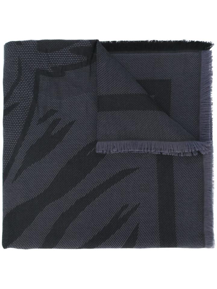 Kenzo 'tiger Head' Scarf, Men's, Grey, Cotton