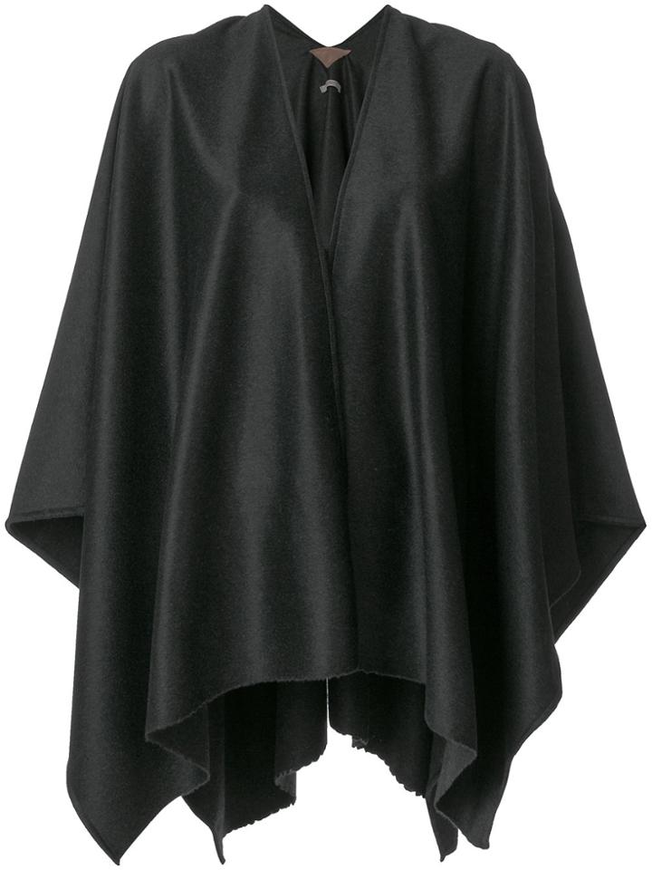 Ermanno Gallamini V-neck Cape Jacket - Grey