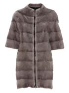 Liska Mink Fur Coat, Women's, Size: M, Grey, Mink Fur