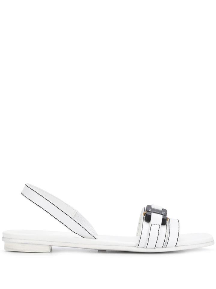 1017 Alyx 9sm Metal Buckle Sandals - White