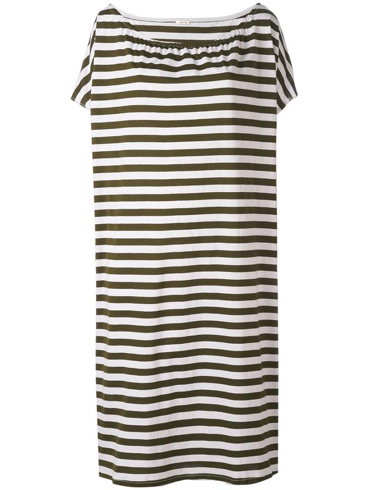 Apuntob - Striped Dress - Women - Cotton - 1, Green, Cotton