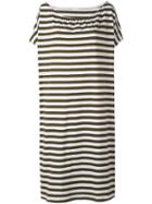 Apuntob - Striped Dress - Women - Cotton - 1, Green, Cotton