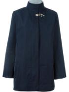 Fay Hook Fastening Short Coat, Women's, Size: Small, Blue, Polyester