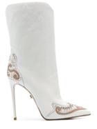 Le Silla Stiletto Cowboy Boots - White