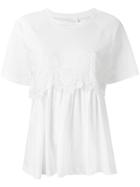 Chloé Guipure Trim T-shirt - White