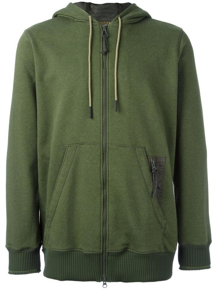 Adidas Classic Zip Fastening Hoodie, Men's, Size: Large, Green, Cotton/polyester