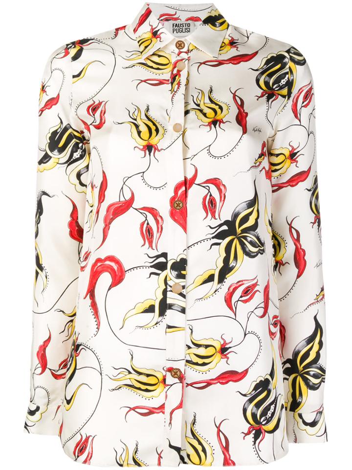 Fausto Puglisi Painted Pattern Shirt - Multicolour