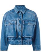 Dolce & Gabbana Cropped Denim Jacket, Women's, Size: 38, Blue, Cotton