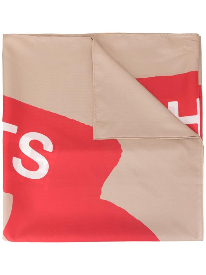 Undercover Logo Scarf - Brown