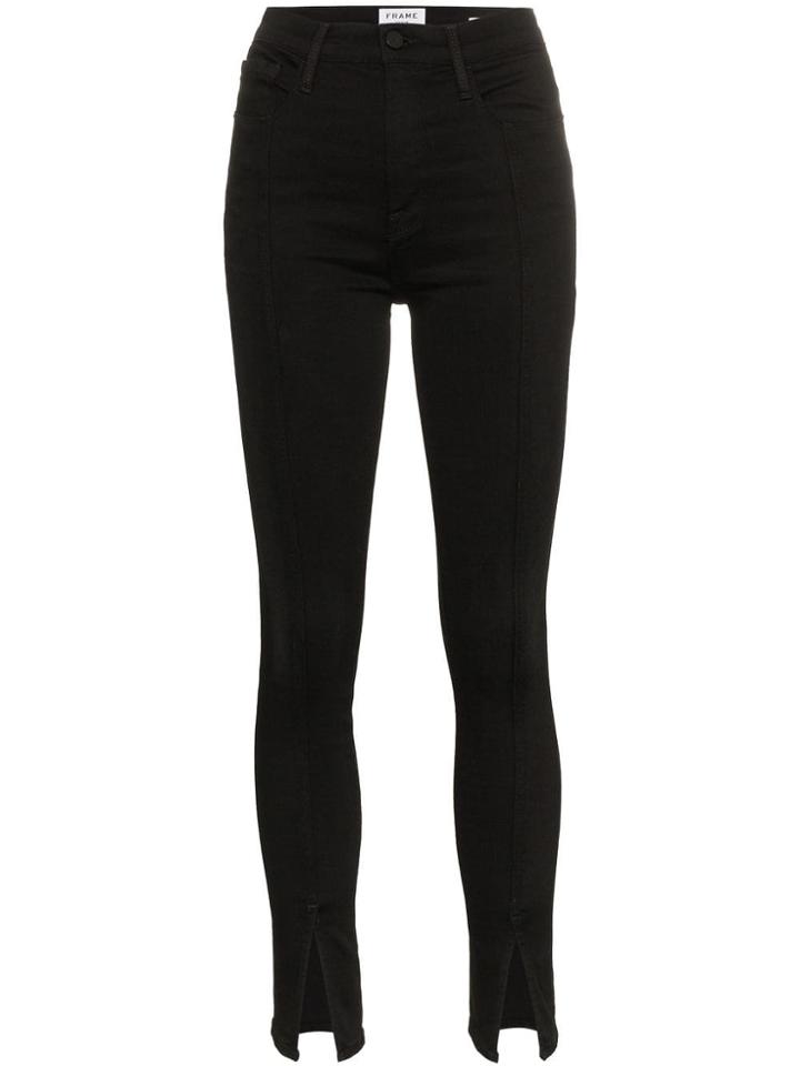 Frame Ali Split Front Jeans - Black