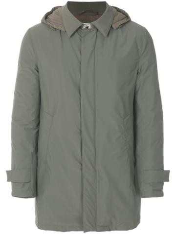 Kired Zipped Fitted Coat - Green