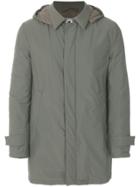 Kired Zipped Fitted Coat - Green