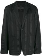 Ann Demeulemeester Striped Single-breasted Blazer - Black