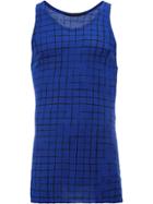 Haider Ackermann Checked Tank Top - Blue