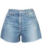 Ag Jeans Baggy Denim Shorts - Blue