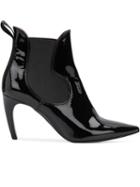 Proenza Schouler Curved Heel Patent Boots - Black
