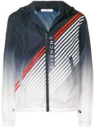 Givenchy Stripe Logo Windbreaker Jacket - Blue