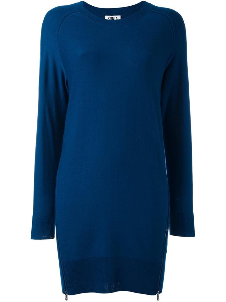 Sonia By Sonia Rykiel Zip Hem Sweater Dress