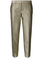 Dsquared2 Cropped Jacquard Trousers - Metallic