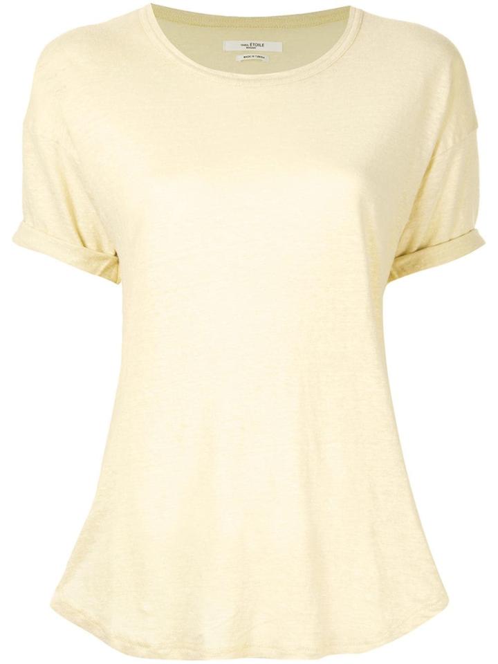 Etoiles Turned Up Sleeves T-shirt - Yellow