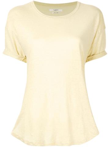 Etoiles Turned Up Sleeves T-shirt - Yellow