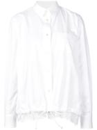 Sacai Lace Trim Drawstring Shirt - White