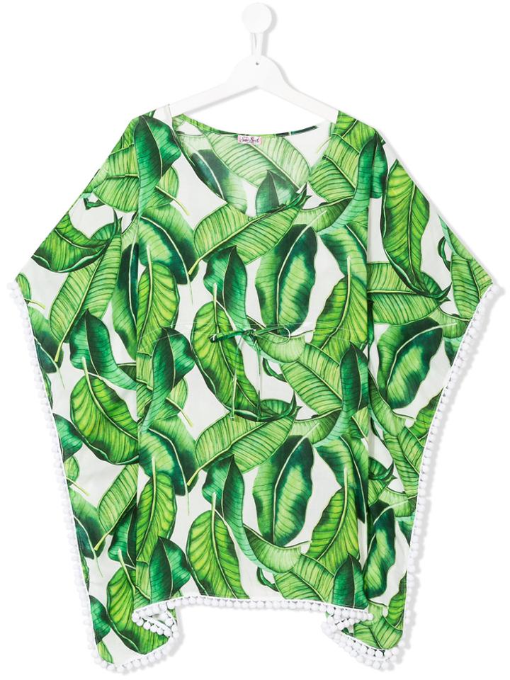 Mc2 Saint Barth Kids Teen Printed Tunic Blouse - Green