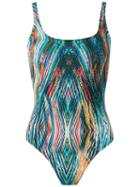 Lygia & Nanny - Printed Bodysuit - Women - Polyamide - 48, Blue, Polyamide