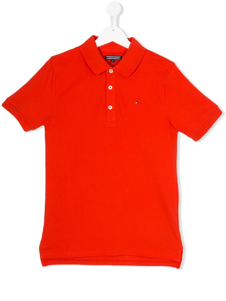 Tommy Hilfiger Junior Teen Short Sleeve Polo Shirt - Red