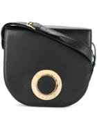 Céline Vintage Ring Logo Shoulder Bag - Black