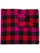Woolrich Check Print Scarf - Pink