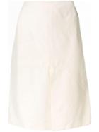 Jean Paul Gaultier Pre-owned High-waist Silk Skirt - White