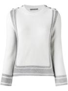 Alexander Mcqueen Button Detailed Jumper, Women's, Size: Large, White, Cashmere