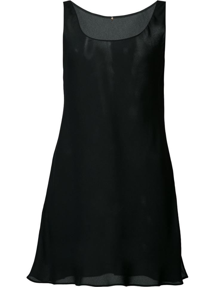 Peter Cohen Long Round-neck Vest - Black